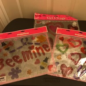 New holiday gel window clings
Set of three
Spring 20+ pieces
Hearts 28 + pieces
